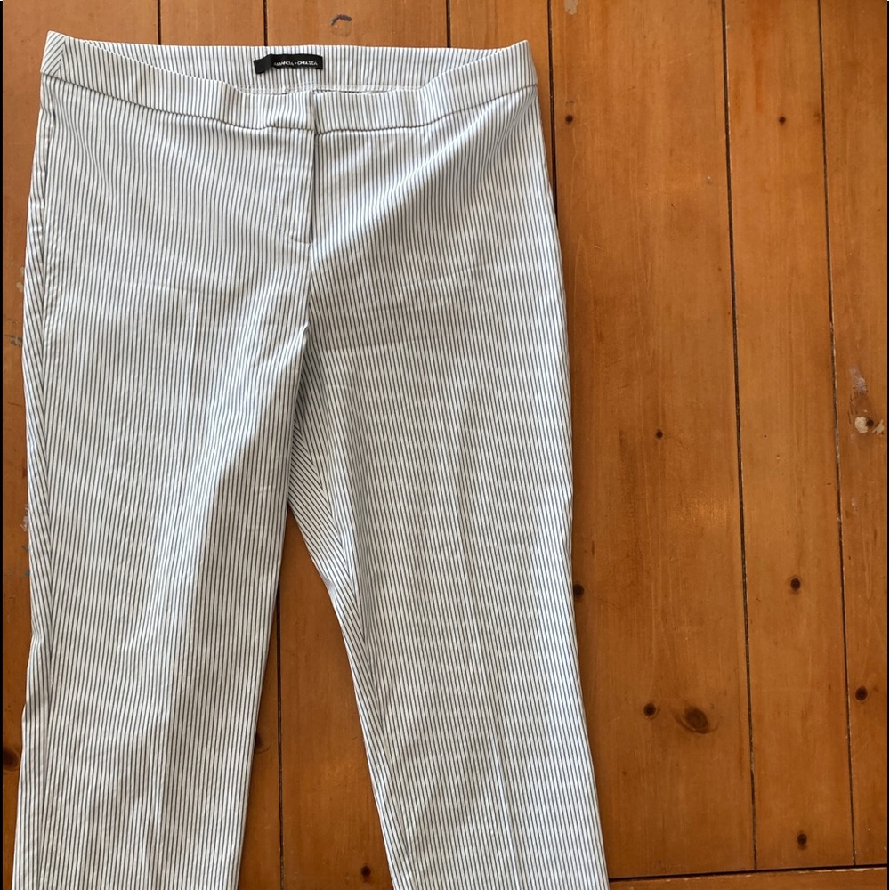 Amanda & Chelsea white/blue pinstripe dress pants